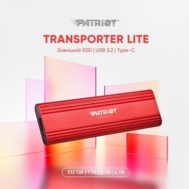 Купити Портативный SSD Patriot Transporter Lite 1TB Red Type-C