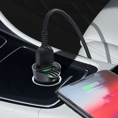 Купити Автомобільний зарядний пристрій Hoco Z39 2 × USB Black