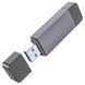 Кардрідер HOCO HB45 Spirit 2-in-1 USB/Type-C 3.0 card reader Metal gray