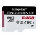 Карта памяти microSDXC (UHS-1 U1) Kingston Endurance 64Gb class 10 А1 (R95MBs, W30MBs)