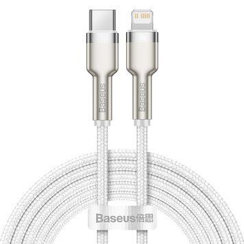 Купити Кабель Baseus Cafule Series Metal Data Cable Type-C to iP PD 20W 2m White