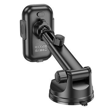 Купити Тримач для мобільного з БЗП HOCO HW5 Journey wireless fast charging car holder(center console) Black