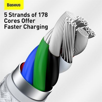 Купити Кабель Baseus Cafule Series Metal Data Cable Type-C to iP PD 20W 2m White