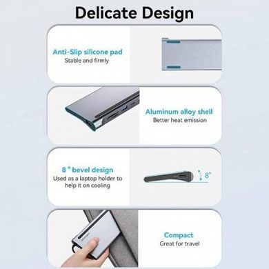 Купити USB-хаб Vention Multi-function USB-C to HDMI/VGA/USB-C Gen 1/USB 3.0x2/USB 2.0/RJ45/SD/TF/TRRS 3.5mm/PD Docking Station 0.25m