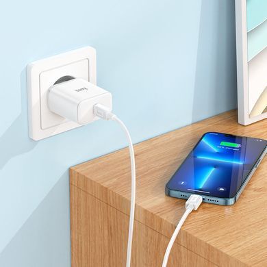 Купити Сетевой зарядное устройство HOCO C104A Stage single port PD20W charger White