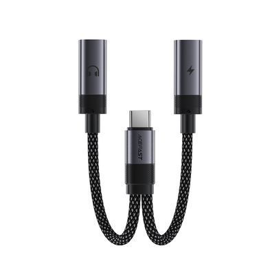 Купити Аудіокабель ACEFAST J14 USB-C 2-in-1 charging audio adapter Black