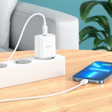 Купити Сетевой зарядное устройство HOCO C104A Stage single port PD20W charger White
