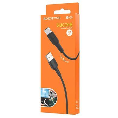 Купити Кабель BOROFONE BX30 USB to Type-C, 3A, 1m, силикон, TPE разъемы, Черный