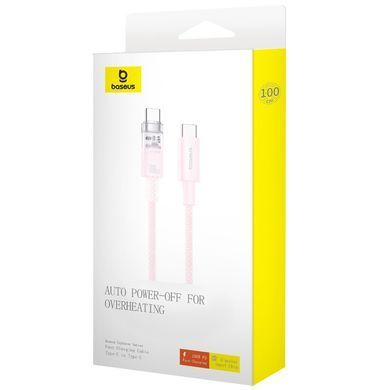 Купити Кабель Baseus Explorer Series Fast Charging Cable with Smart Temperature Control Type-C to Type-C 100W 1m Baby Pink