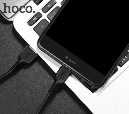 Купити Кабель HOCO X20 USB to Type-C 3A, 2m, PVC, TPE разъемы, Черный