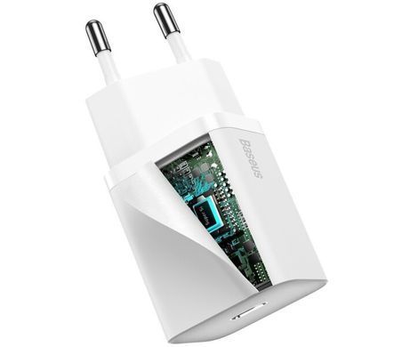Купити Сетевой зарядное устройство Baseus Super Si Quick Charger 1C 20W EU White