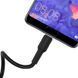 Кабель BOROFONE BX30 USB to Type-C, 3A, 1m, силикон, TPE разъемы, Черный