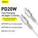 Кабель Baseus Cafule Series Metal Data Cable Type-C to iP PD 20W 2m White