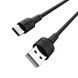 Кабель BOROFONE BX30 USB to Type-C, 3A, 1m, силикон, TPE разъемы, Черный