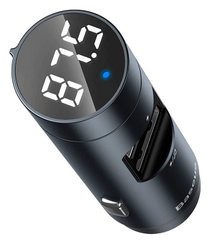 Купити Автомобільний зарядний пристрій Baseus Energy Wireless MP3 Dark Grey - Уцінка