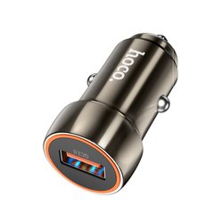 Купити Автомобильное зарядное устройство Hoco Z46 USB Metal Gray