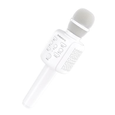 Купити Портативна колонка Borofone BF1 Rhyme karaoke microphone White