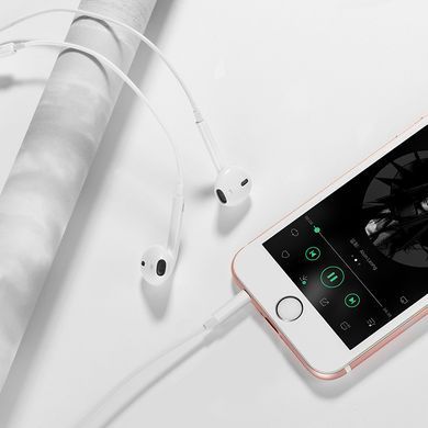 Купити Навушники HOCO M101 Crystal joy wire-controlled earphones with microphone White
