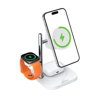 Купити Бездротовий зарядний пристрій ACEFAST E39 desktop 4-in-1 wireless charging holder White