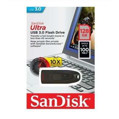 Купити Флеш-накопитель SanDisk USB 3.0 Ultra 128Gb (130Mbs) Black