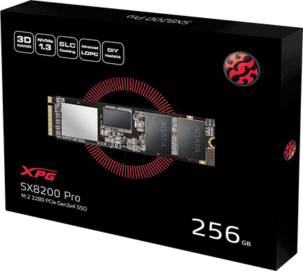 Купити Накопитель SSD A-DATA XPG SX8200 Pro 256GB M.2 2280 PCI Express 3.0x4 3D NAND TLC