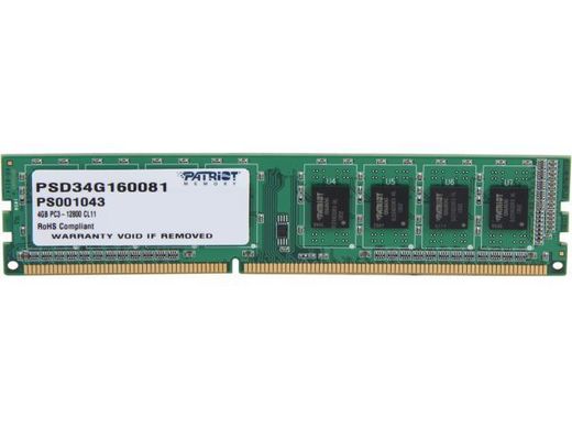 Купити Оперативна пам'ять Patriot DDR3 4GB 1600 MHz CL11 512X8 DIMM