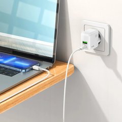 Купити Мережевий зарядний пристрій Hoco C111A charger set(C to iP) White