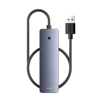 Купити USB-хаб Baseus UltraJoy Series 4-Port HUB Lite 50cm Space Grey（USBA to USB3.0*4+Type-C5V）