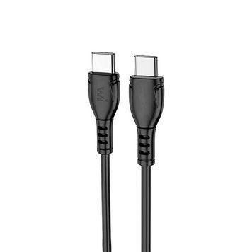 Купити Кабель WiBrand Boa 60W PVC charging data cable C to C 1m Black