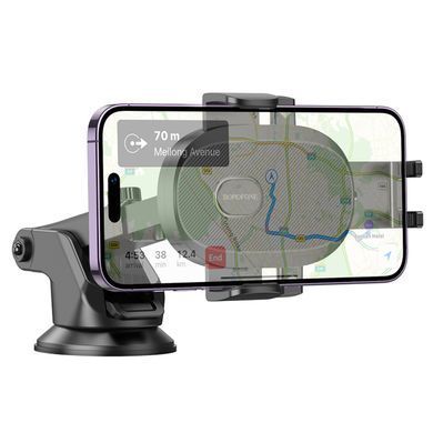 Купити Тримач для мобільного BOROFONE BH93 Grand one-button car holder(center console) Black