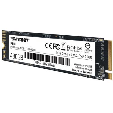 Купити Накопитель SSD Patriot 480GB M.2 2280 3D TLC NAND