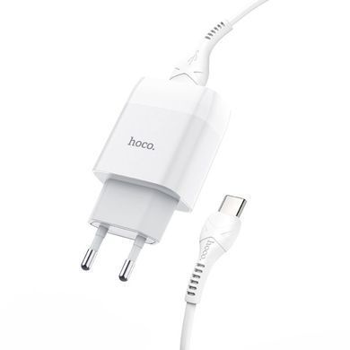 Купити Сет сетевой зарядный устройство HOCO C73A Glorious dual port charger set(Type-C) 12W White