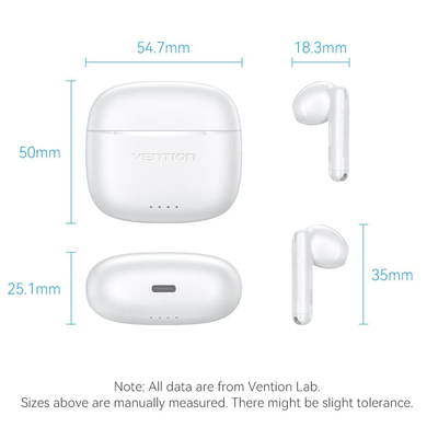 Купити Бездротові навушники Vention Elf E03 Bluetooth 5.3 White