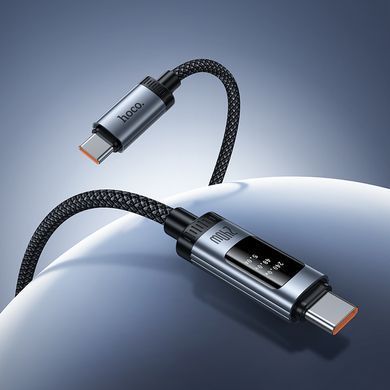 Купити Кабель HOCO U148 Lord 100W digital display charging data cable Type-C Black