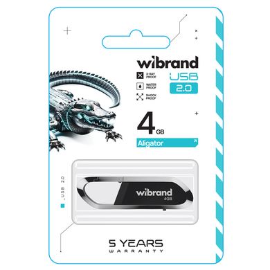 Купити Флеш-накопитель Wibrand Aligator USB2.0 4GB Black