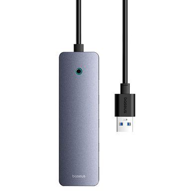 Купити USB-хаб Baseus UltraJoy Series 4-Port HUB Lite 50cm Space Grey（USBA to USB3.0*4+Type-C5V）