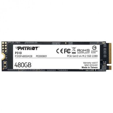 Купити Накопитель SSD Patriot 480GB M.2 2280 3D TLC NAND