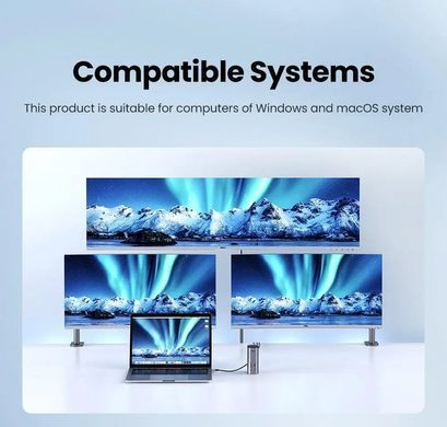 Купити USB-хаб Ugreen CM555 USB-C Multifunctional Docking Station(13-in-1)