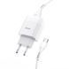 Сет сетевой зарядный устройство HOCO C73A Glorious dual port charger set(Type-C) 12W White