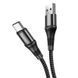Кабель HOCO X50 USB to Type-C 3A, 1m, нейлон, алюминиевые коннекторы, Черный