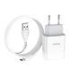 Сет сетевой зарядный устройство HOCO C73A Glorious dual port charger set(Type-C) 12W White