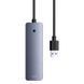 USB-хаб Baseus UltraJoy Series 4-Port HUB Lite 50cm Space Grey（USBA to USB3.0*4+Type-C5V）