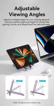 Купити Держатель для телефона Vention Portable Cell Phone Stand Holder for Desk Aluminum Alloy Type Gray (KCZH0)