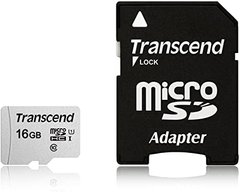 Купити Карта пам'яті Transcend microSDHC 300S 16GB Class 10 UHS-I +SD-адаптер