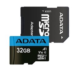 Купити Карта пам'яті A-DATA microSDHC Premier 32GB Class 10 UHS-I (U1) V10 A1 W-25MB/s R-100MB/s +SD-адаптер