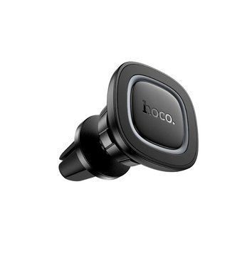 Купити Держатель для мобильного HOCO H72 Crown magnetic car holder (air outlet) Black Metal Gray