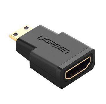 Купити Адаптер UGREEN Mini HDMI Male to HDMI Female Adapter (Black)(UGR-20101)