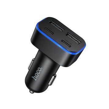 Купити Автомобільний зарядний пристрій HOCO Z63 Barry four-port car charger Black