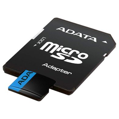 Купити Карта памяти A-DATA microSDHC Premier 32GB Class 10 UHS-I (U1) V10 A1 W-25MB/s R-100MB/s +SD-адаптер