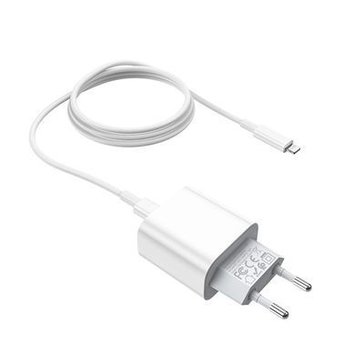 Купити Мережевий зарядний пристрій HOCO C76A Plus Speed source PD20W charger set(C to iP) White